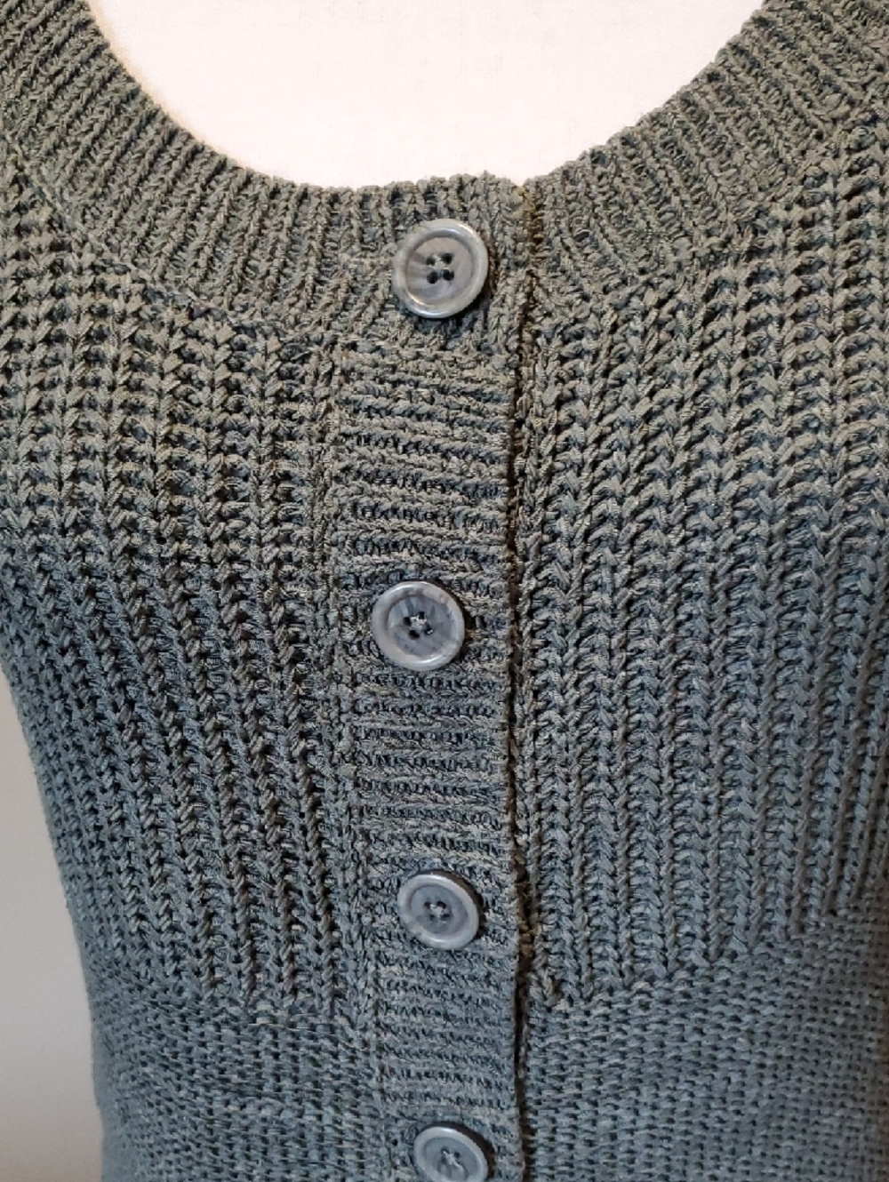 august silk Olive Textured Open-Knit Short Sleeve Top - Picture 5 of 10